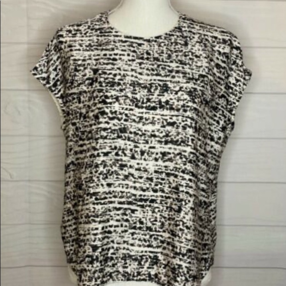 MM LaFleur Didion 3.0 Ink wash Top Blouse XS